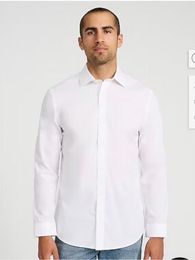 Express Men's White Dress Shirt - Point Collar